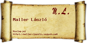 Maller László névjegykártya