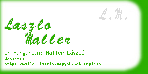 laszlo maller business card