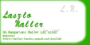 laszlo maller business card